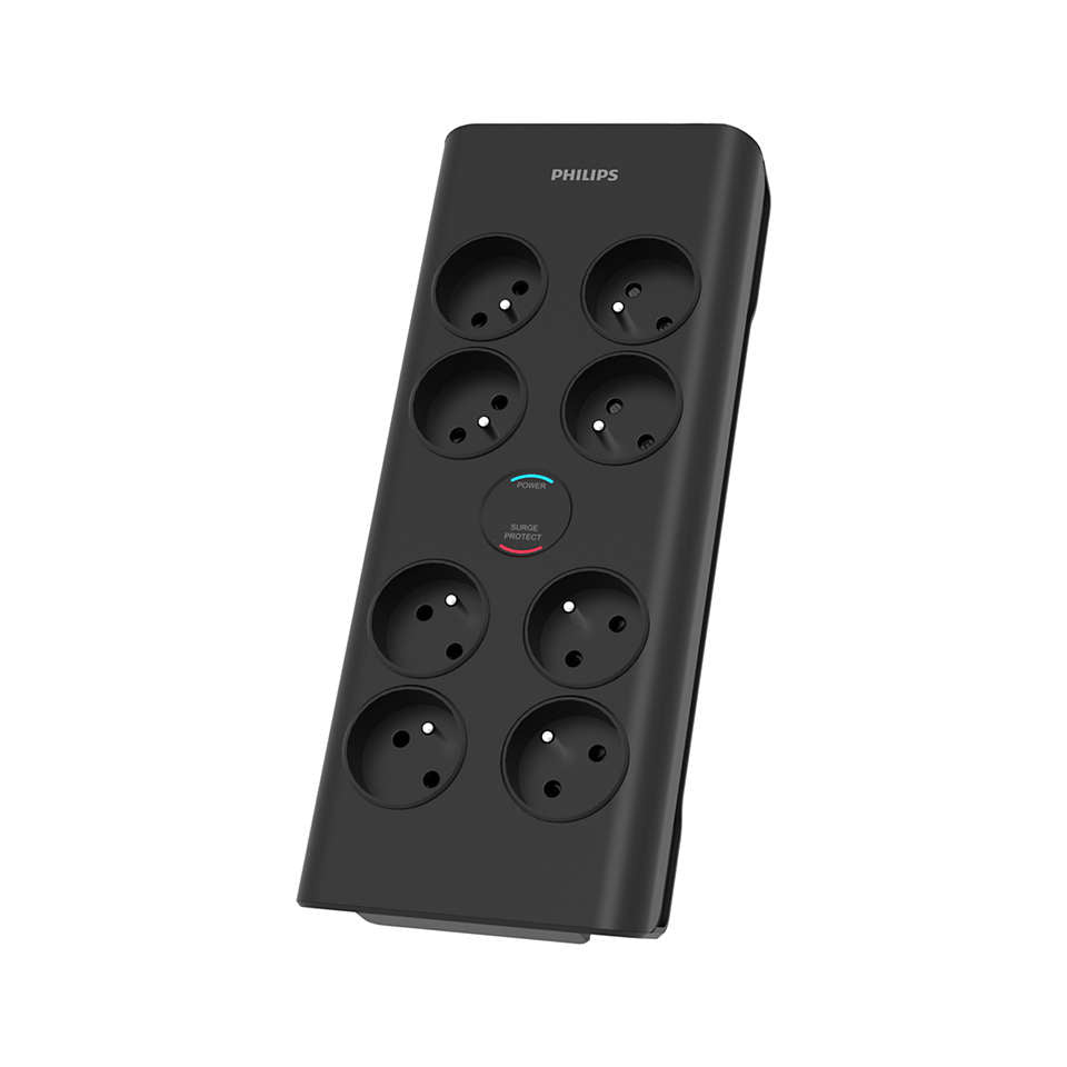 Philips – Anti-Surge Power Strip Extension Cord 8
