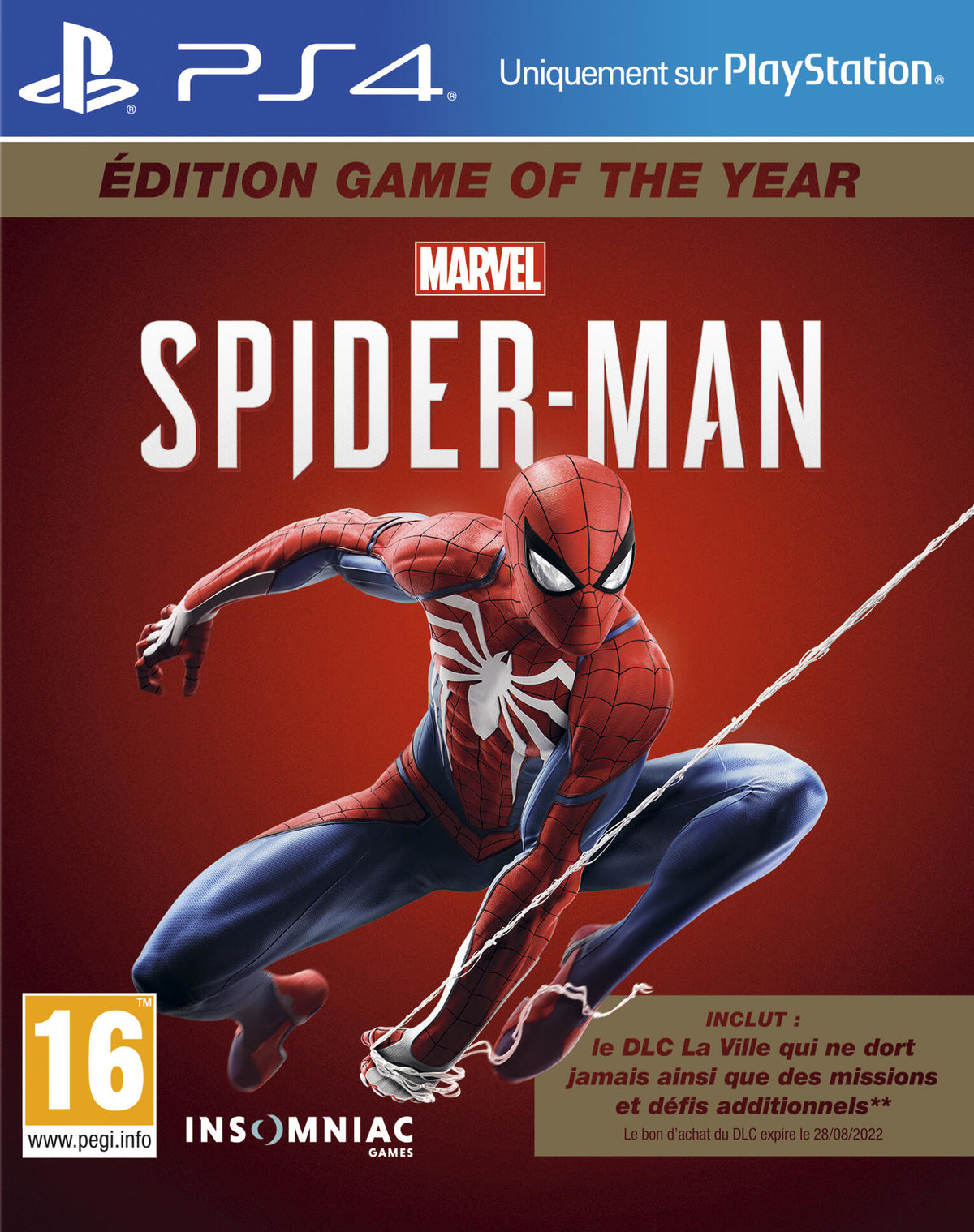 Sony – Jeux PS4 Marvel's Spider-Man Goty